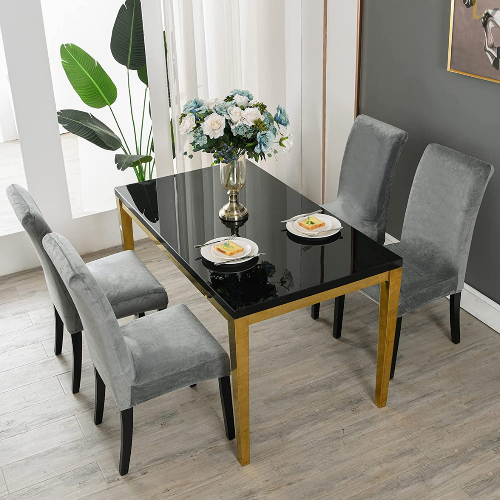 Premium Stolsöverdrag i Sammet – Stretch & Lyxig Komfort